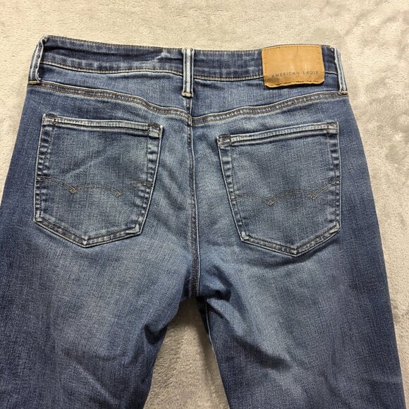 American Eagle Slim Jeans Mens Size 32x34 Dark Wash Airflex+ Temp Tech - Picture 3 of 11